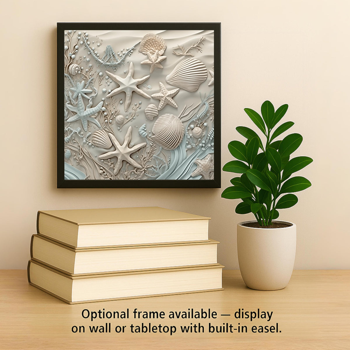 Starfish Wall Art Ceramic Tile Coastal Gift Beach House Decor 3D Effect Ocean Nature Art Seashell Gift