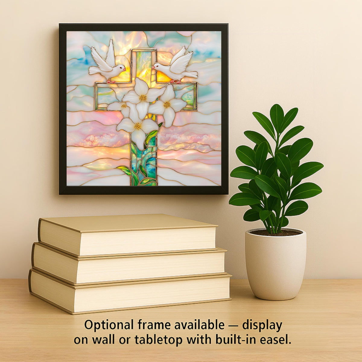 Christian Cross Wall Art Ceramic Tile Faith Home Decor Religious Gift Baptism Confirmation Decor