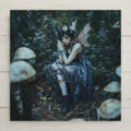 Channel gothic fairytale vibes with this Fairycore Witchcore Ceramic Tile Art. Showcasing a hauntingly beautiful fairy sitting amidst an enchanted forest, this piece brings moody elegance and fantasy charm to your home. Her lace dress, horned crown, and somber expression add depth and drama to this handcrafted tile. Ideal as wall decor or trivet for spellbound kitchens. A perfect gift for witchy women, fairy lovers, dark aesthetic fans, or anyone drawn to the mystical and the magical.