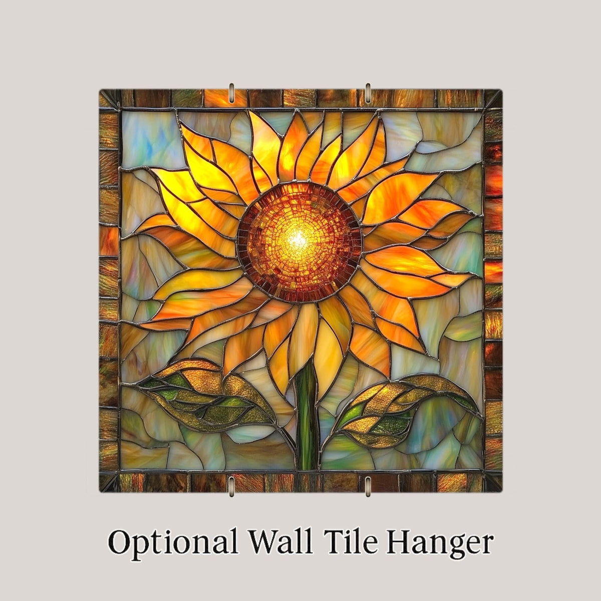 Sunflower Wall Art Ceramic Tile Garden Lover Gift Kitchen Decor Floral Art Sunflower Gift Art Tile
