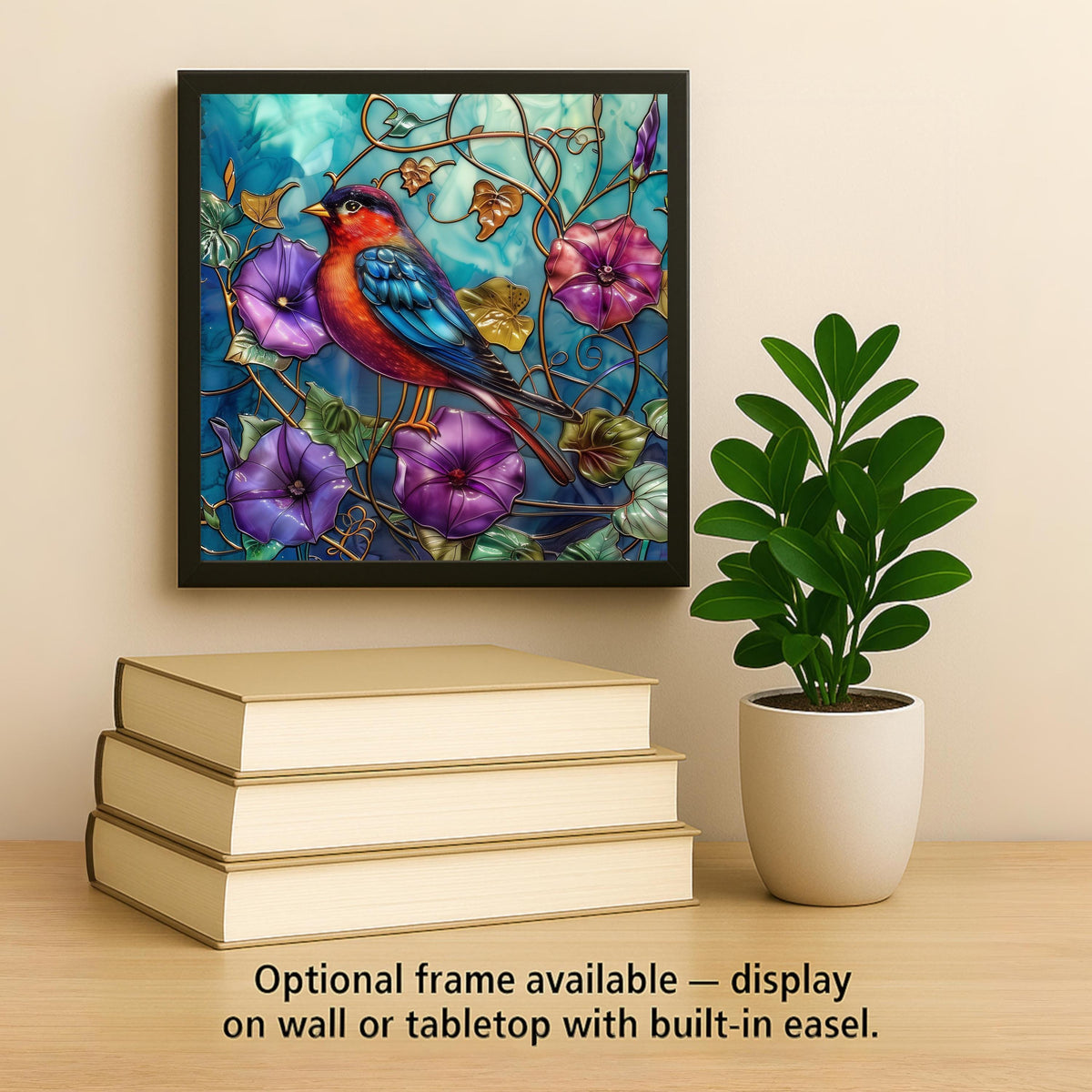 Red Robin Wall Art Ceramic Tile Bird Lover Gift Robin Decor Garden Gift Christmas Robin Art Tile