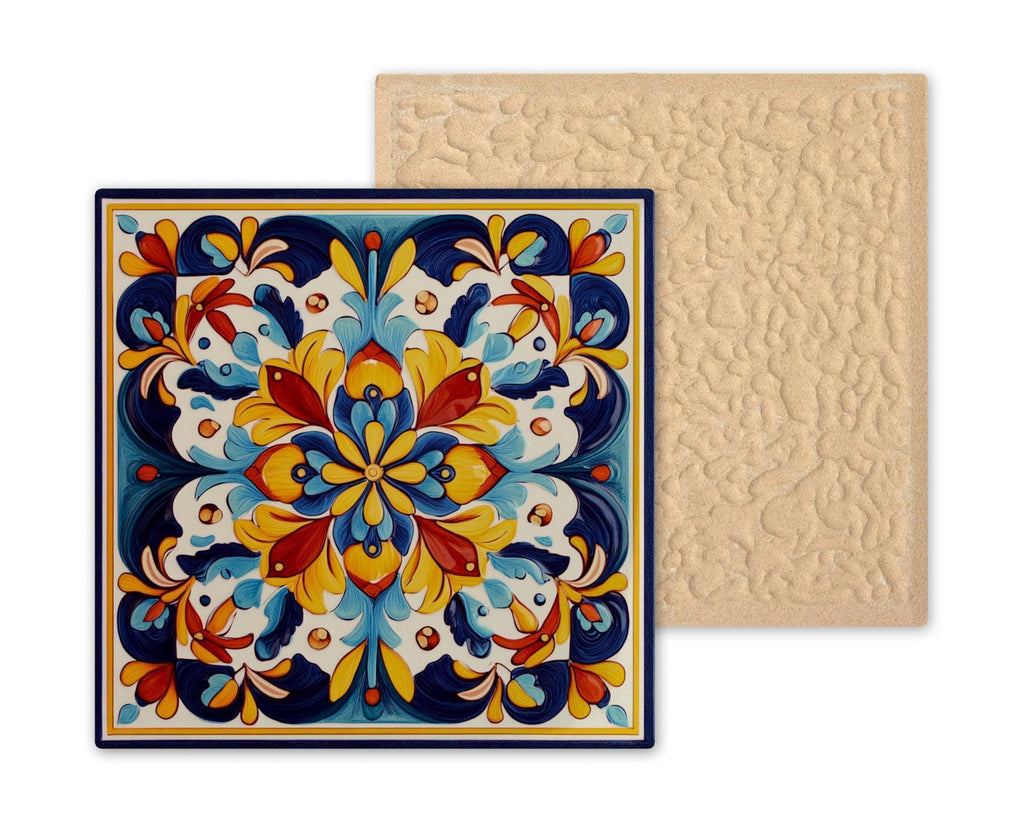 Talavera Wall Art Ceramic Tile Mexican Folk Art Decor Floral Mandala Kitchen Home Decor Colorful Southwestern Nature Art