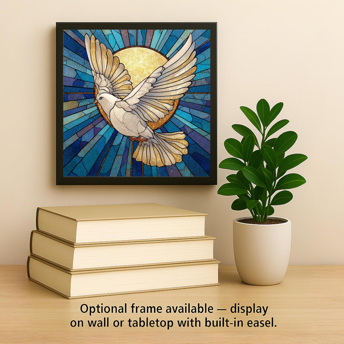 Dove Wall Art Ceramic Tile Stained Glass Style Christian Home Decor Peace Mosaic Style Spiritual Gift
