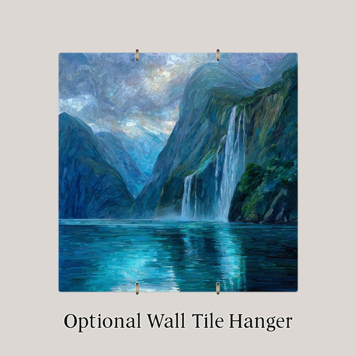 Milford Sound Wall Art Ceramic Tile New Zealand Gift Fiordland Decor NZ Travel Art Nature Lover Gift Tile