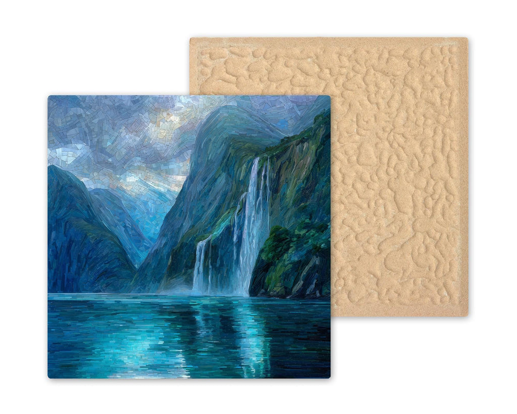 Milford Sound Wall Art Ceramic Tile New Zealand Gift Fiordland Decor NZ Travel Art Nature Lover Gift Tile