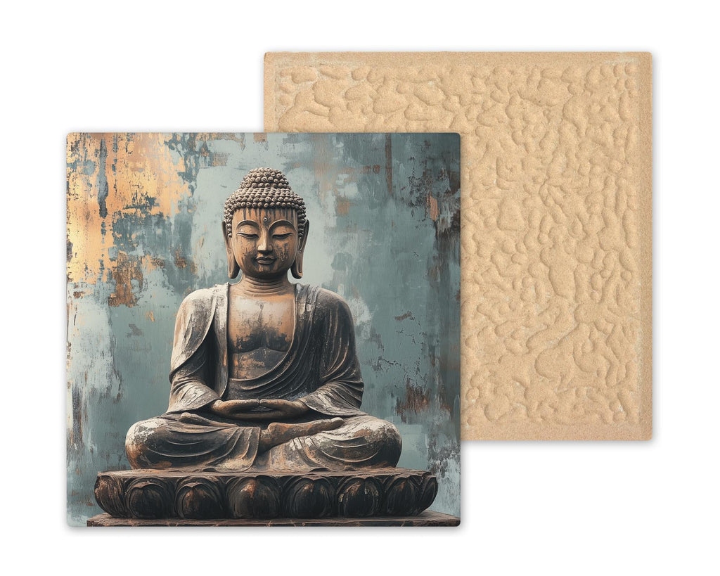 Buddha Wall Art Ceramic Tile Zen Gift Meditation Decor Spiritual Art Yoga Home Gift Buddha Lover Nature Gift Tile