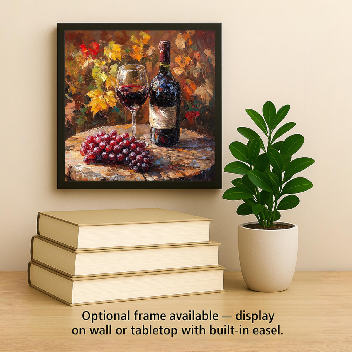 Autumn Vineyard Ceramic Art Tile: Mediterranean Wall Decor Kitchen Accent Tuscan Home Decor Wall Art Wine Country Tuscan Kitchen Italian