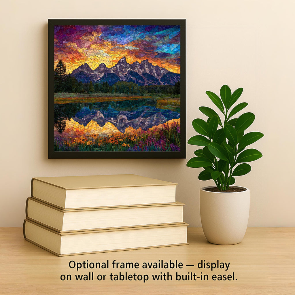 Grand Teton Wall Art Ceramic Tile Wyoming Gift Mountain Decor National Park Art Nature Lover Gift Tile