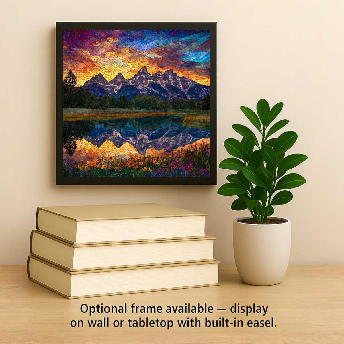 Grand Teton Wall Art Ceramic Tile Wyoming Gift Mountain Decor National Park Art Nature Lover Gift Tile