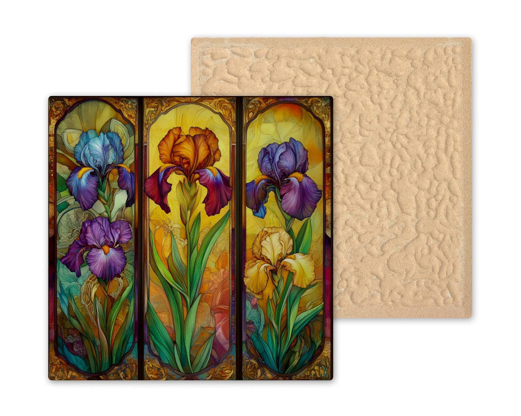 Iris Flower Wall Art Ceramic Tile Floral Gift Garden Decor Iris Lover Art Botanical Nature Gift Birdwatcher