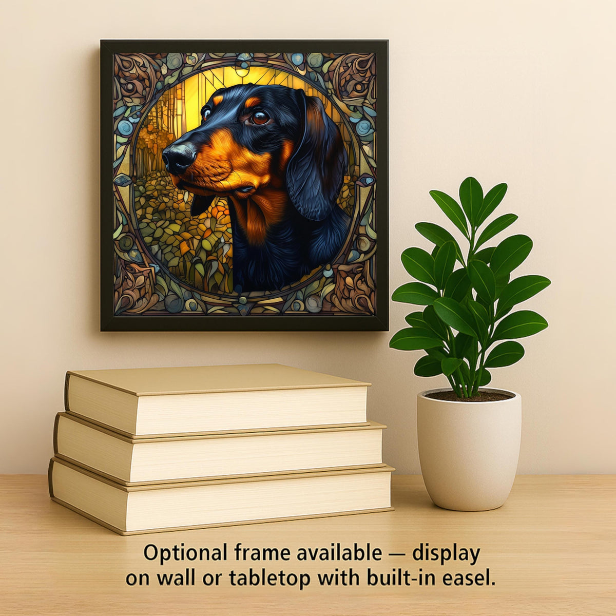 Dachshund Wall Art Ceramic Tile Playful Dog Decor Dachshund Lover Gift Fun Dog Tile