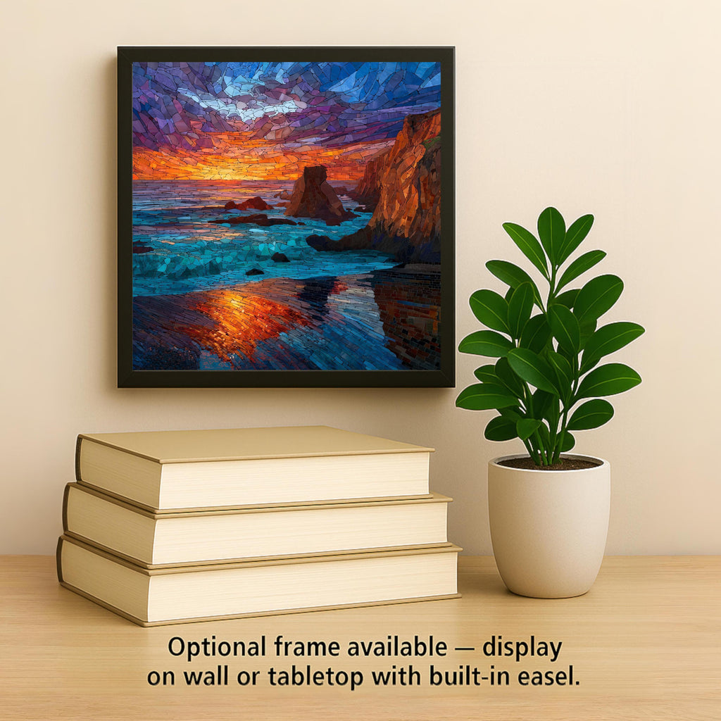 Big Sur Wall Art Ceramic Tile California Coast Gift Sunset Decor Pacific Ocean Art Coastal Lover Gift Tile