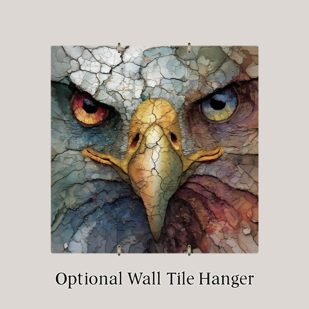 Eagle Wall Art Ceramic Tile Patriotic American Decor Wildlife Wall Decor Bald Eagle Gift Veteran Hunter Gift Accent Tile