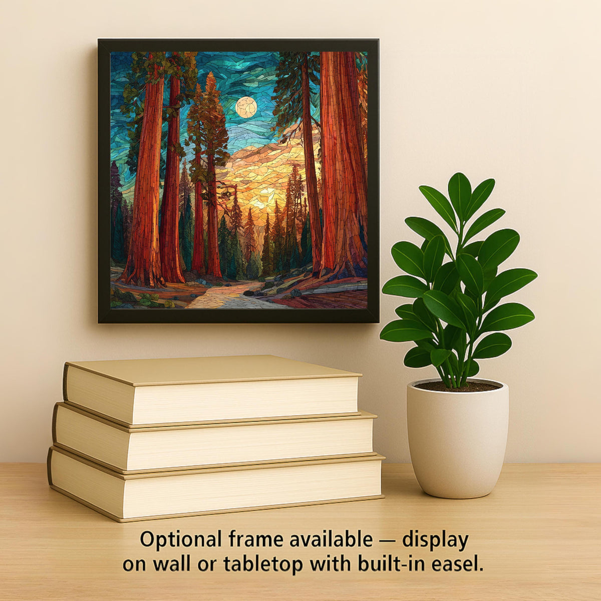 Sequoia National Park Ceramic Tile Wall Art - Giant Forest Landscape California Nature Home Decor Gift