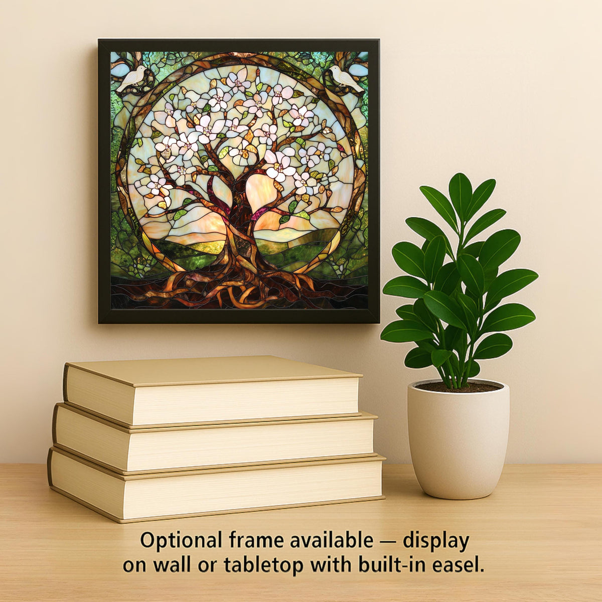 Tree of Life William Morris Ceramic Art Tile: Nature Wall Decor Art Lover Gift Woodland Home Decor Wall Art Spiritual Symbol Botanical Na