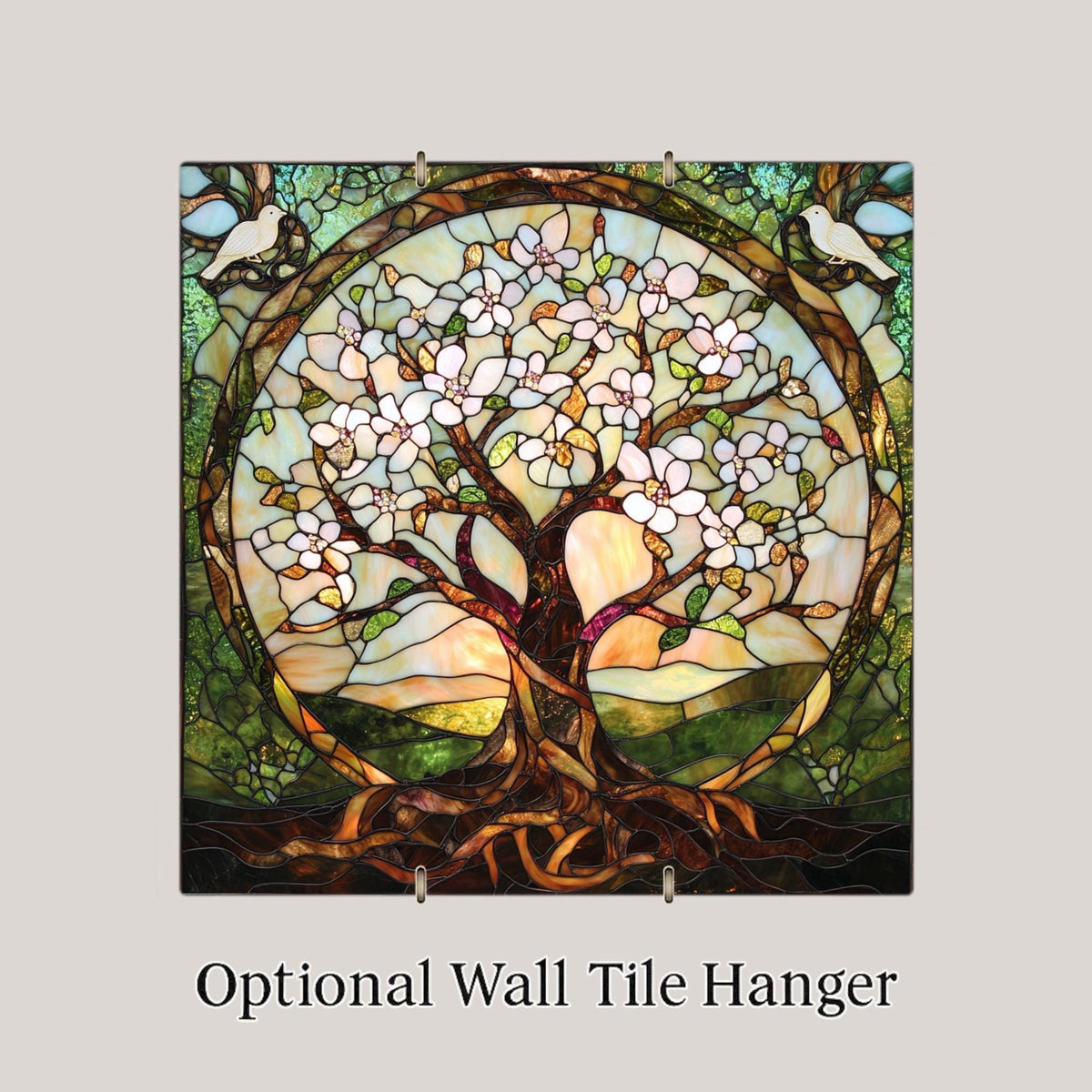 Tree of Life William Morris Ceramic Art Tile: Nature Wall Decor Art Lover Gift Woodland Home Decor Wall Art Spiritual Symbol Botanical Na