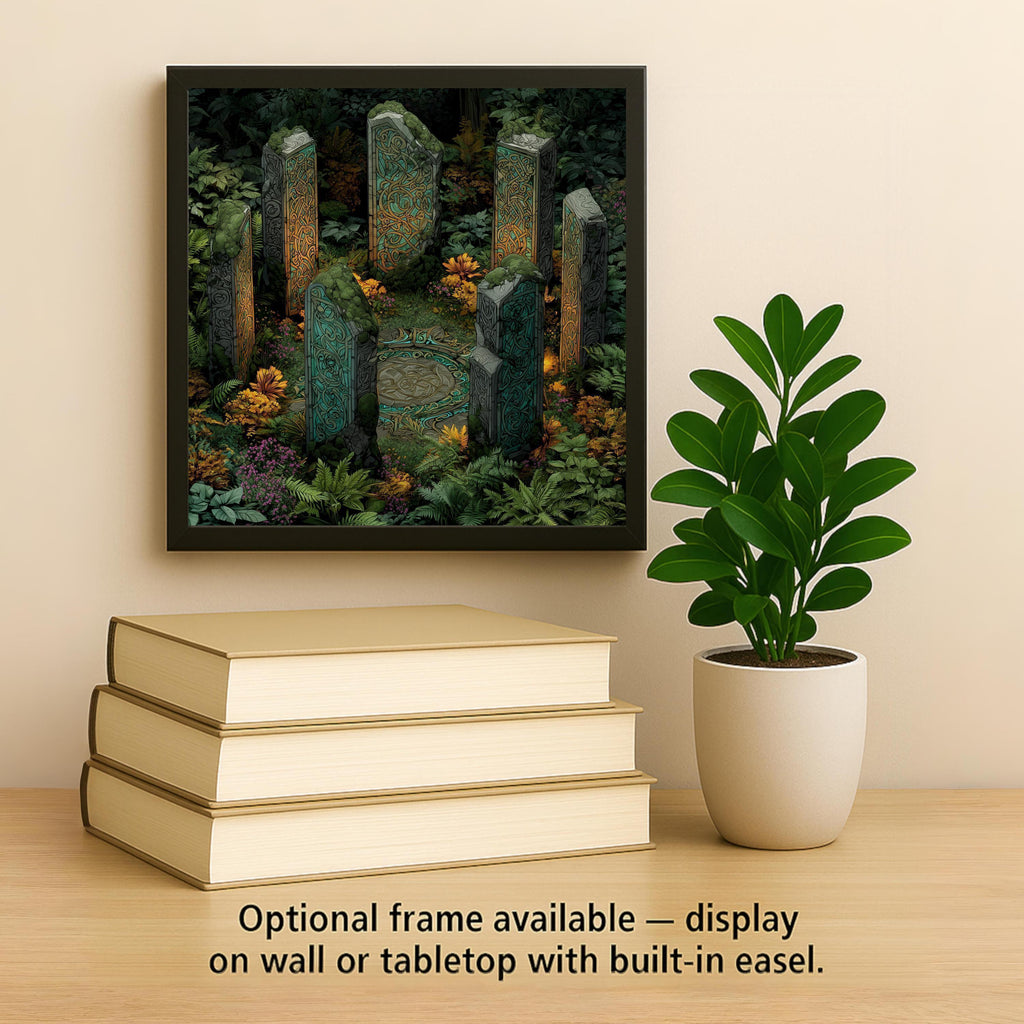 Celtic Standing Stones Wall Art Ceramic Tile Irish Heritage Gift Mystic Decor Celtic Art Gift Tile