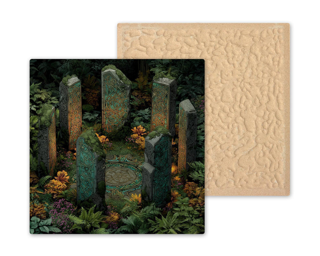 Celtic Standing Stones Wall Art Ceramic Tile Irish Heritage Gift Mystic Decor Celtic Art Gift Tile
