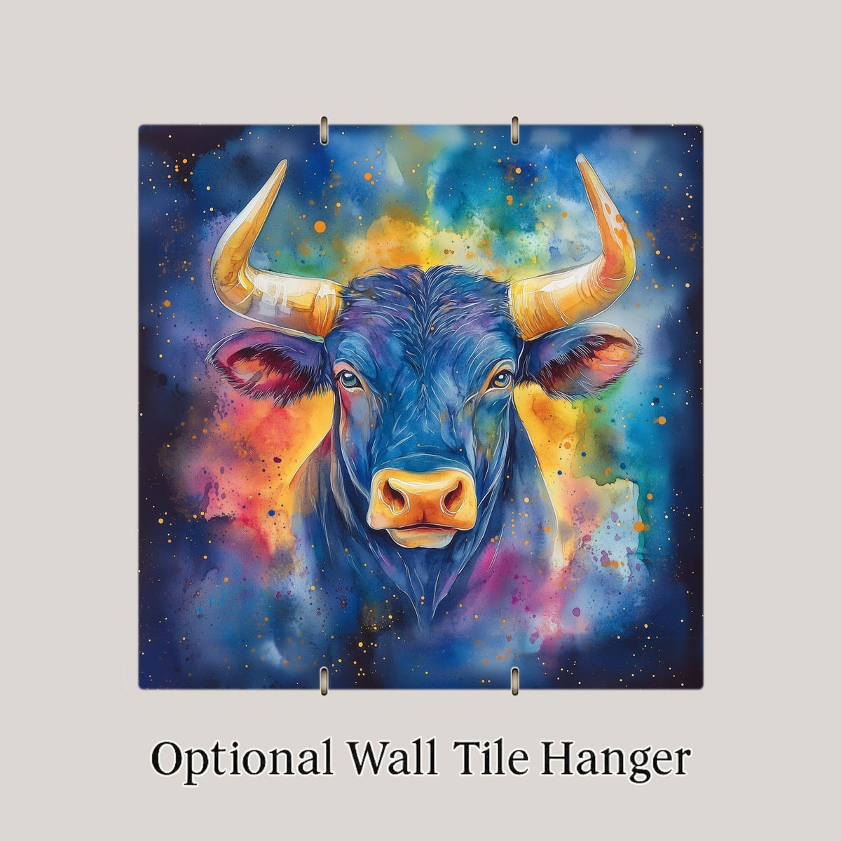 Taurus Wall Art Ceramic Tile Zodiac Gift Taurus Birthday Decor Astrology Tile Art