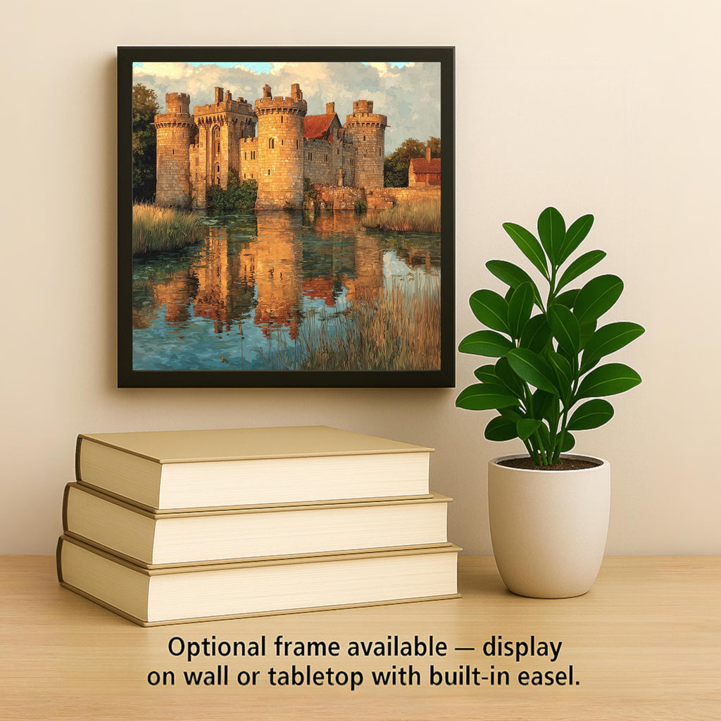 Leeds Castle Wall Art Ceramic Tile England Gift Historic Landmark Decor English Heritage Art Travel Gift Tile