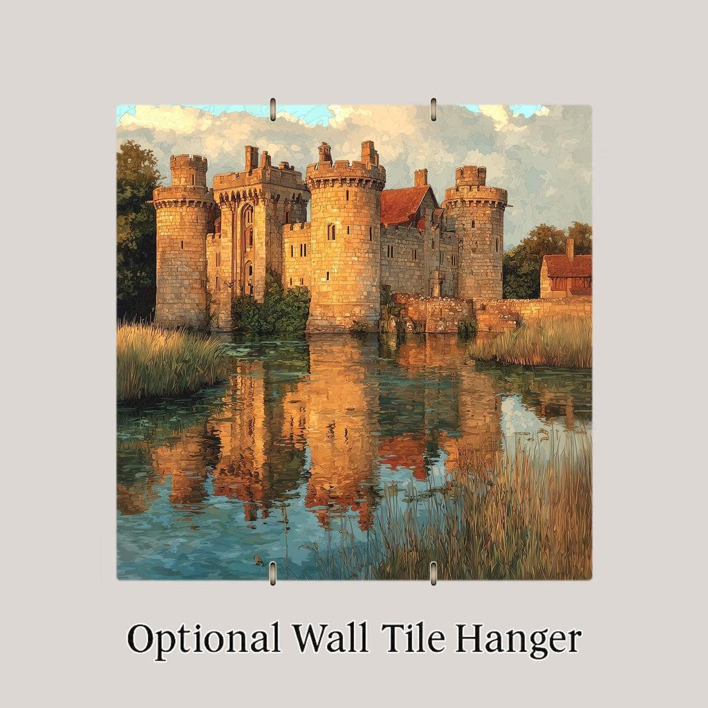 Leeds Castle Wall Art Ceramic Tile England Gift Historic Landmark Decor English Heritage Art Travel Gift Tile