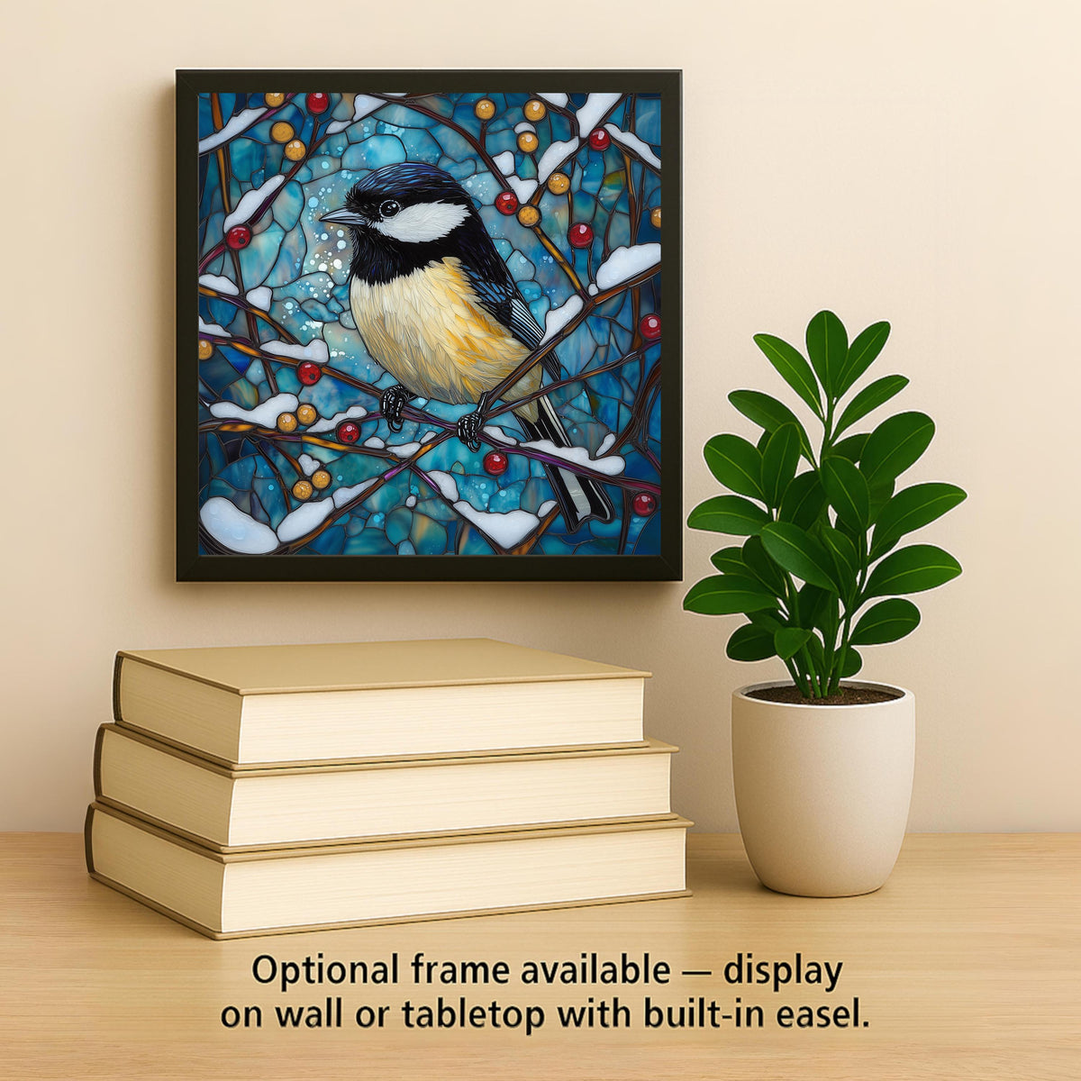 Chickadee Ceramic Art Tile – Backyard Bird Wall Decor, Songbird Birdwatcher Nature Lover Gift