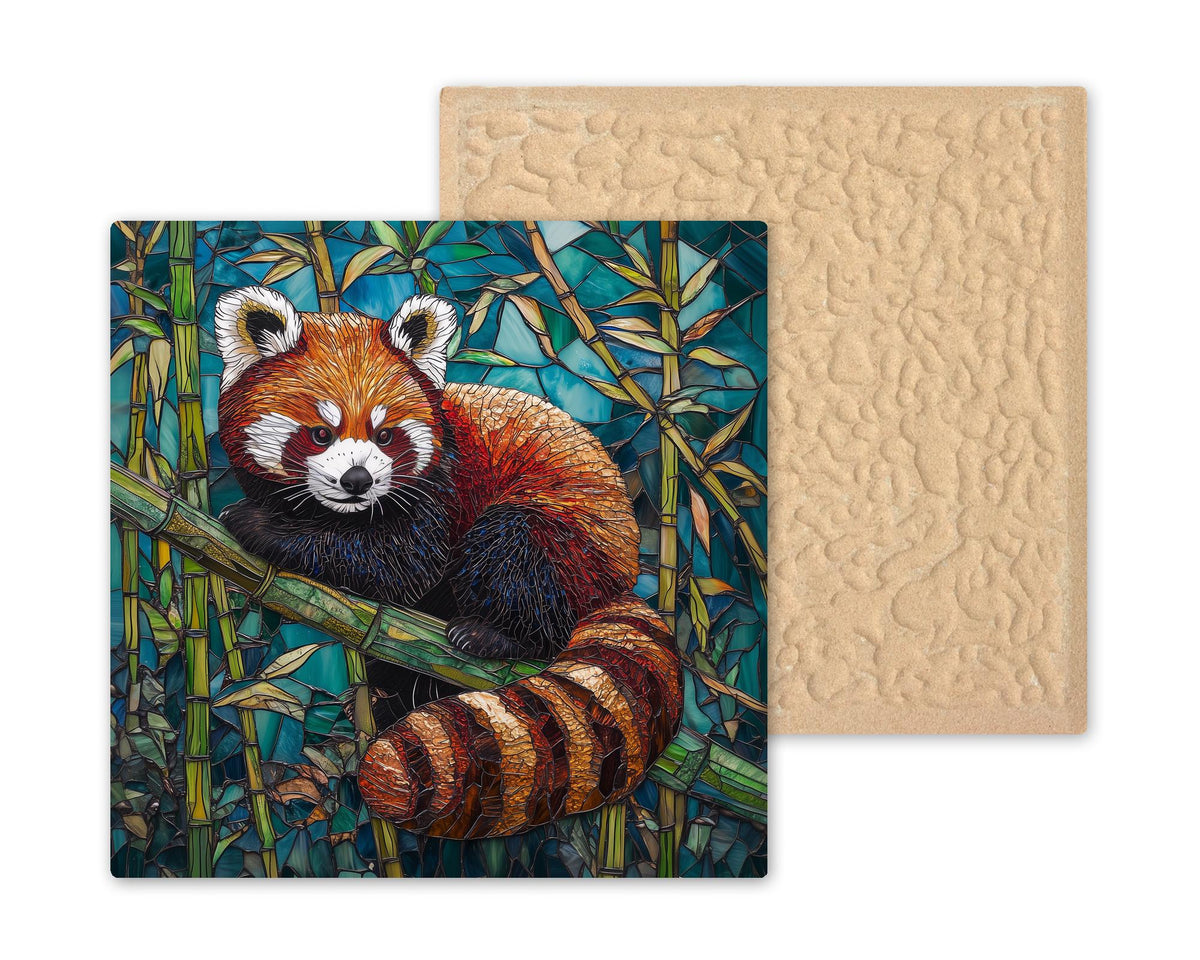 Red Panda Wall Art Ceramic Tile Wildlife Gift Red Panda Lover Decor Nature Tile Art