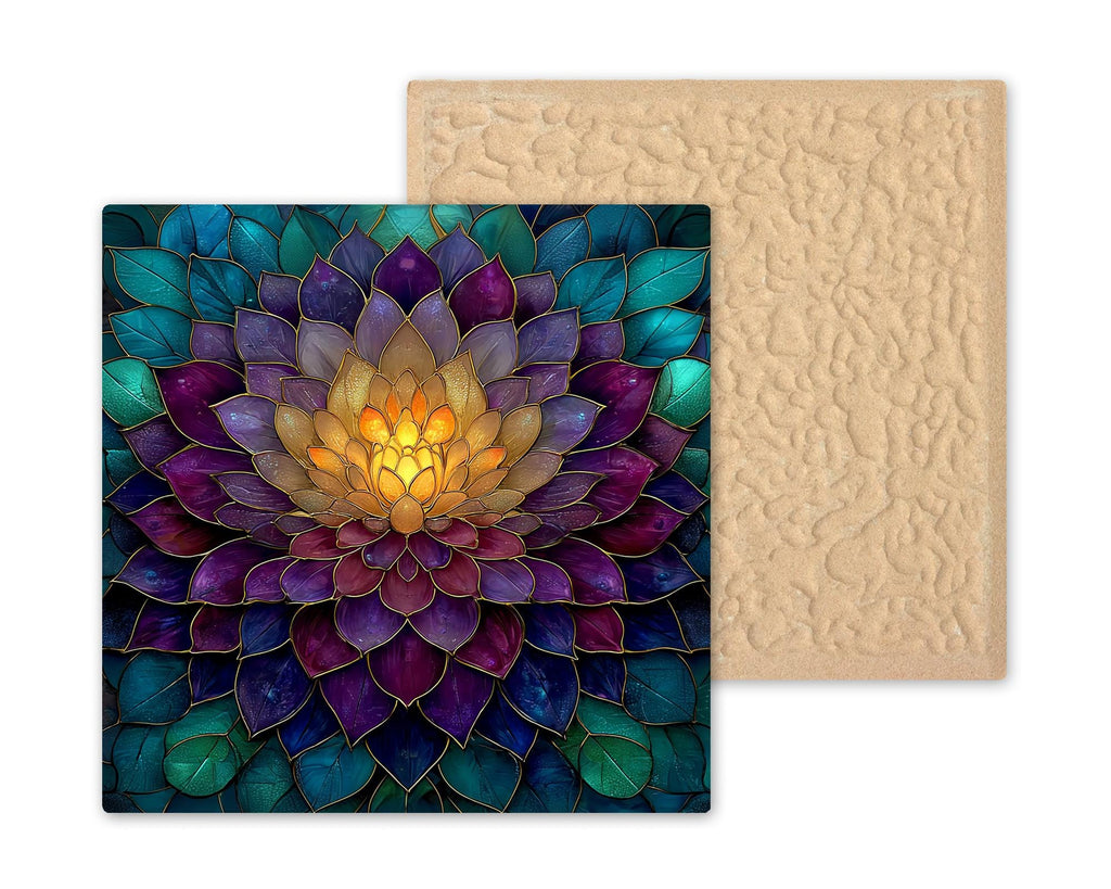 Dark Dahlia Wall Art Ceramic Tile Gothic Floral Gift Deep Purple Decor Dramatic Art Dahlia Lover Gift Tile