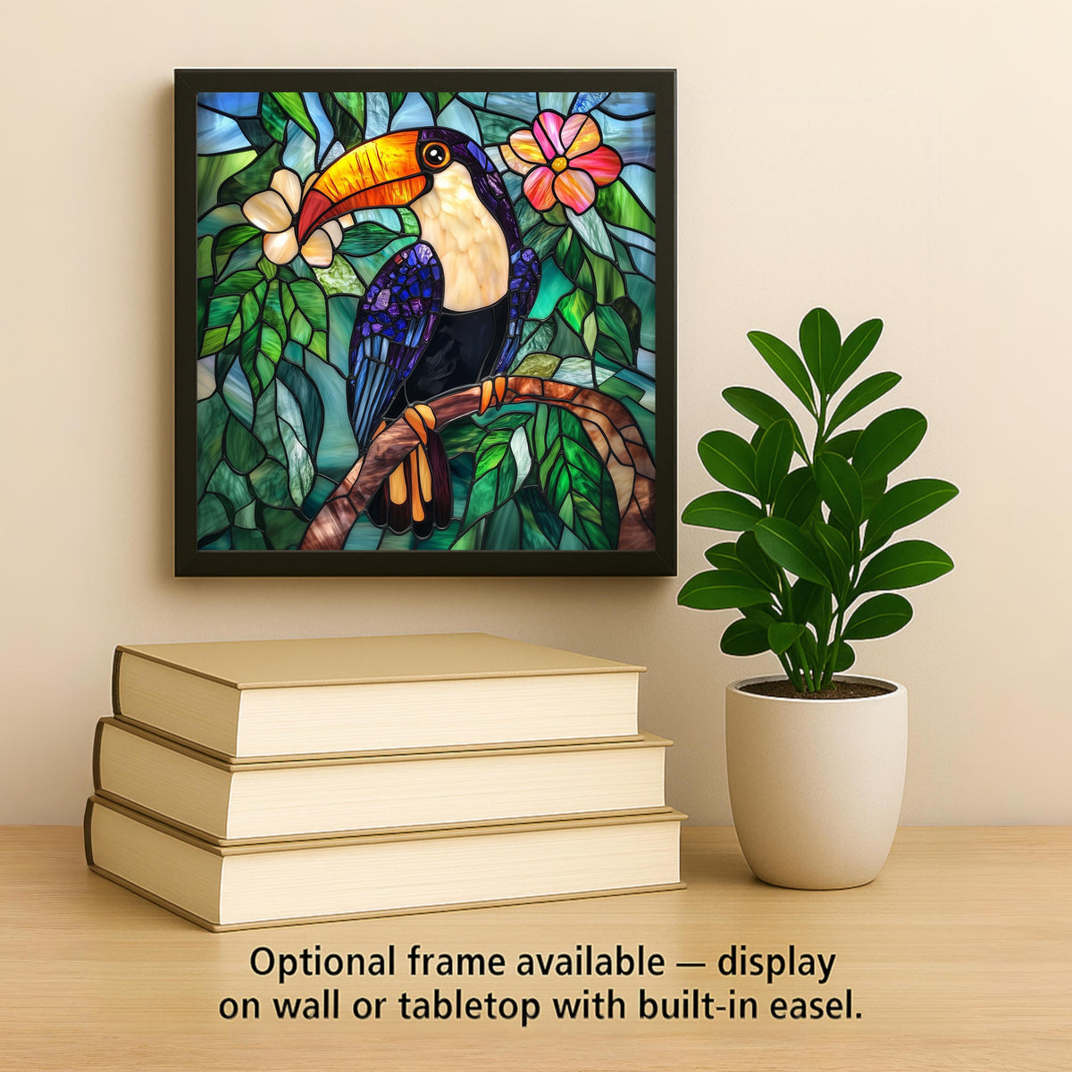 Toucan Wall Art Ceramic Tile Tropical Bird Gift Bathroom Decor Bird Lover Gift Rainforest Art Nature Lover Tile