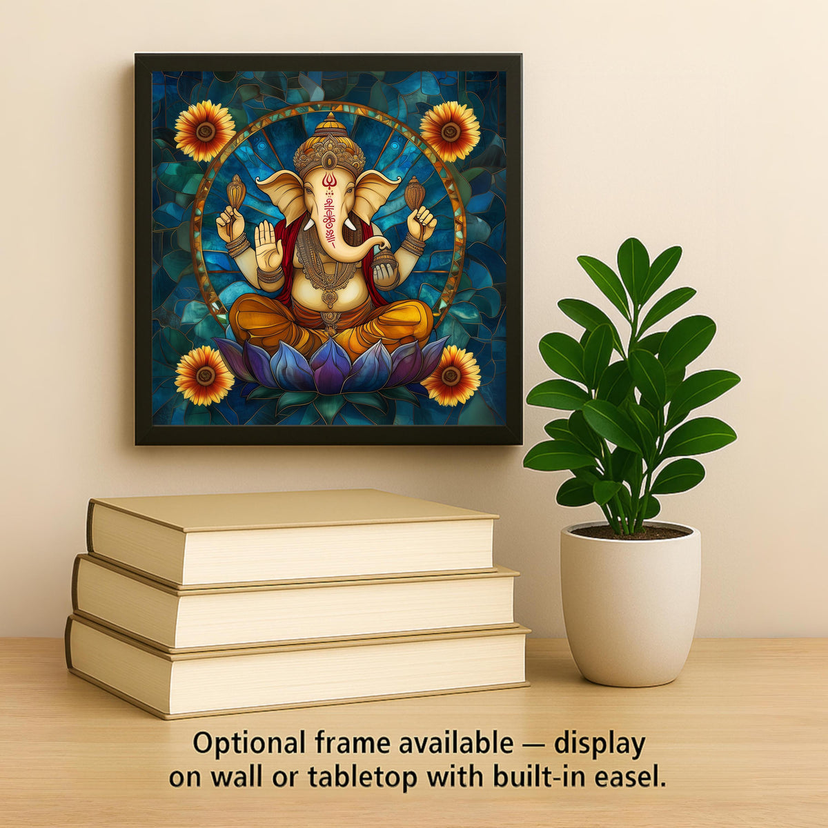 Ganesha Wall Art Ceramic Tile Hindu Deity Gift Spiritual Decor Ganesha Lover Art Cultural Heritage Gift Meditation Tile