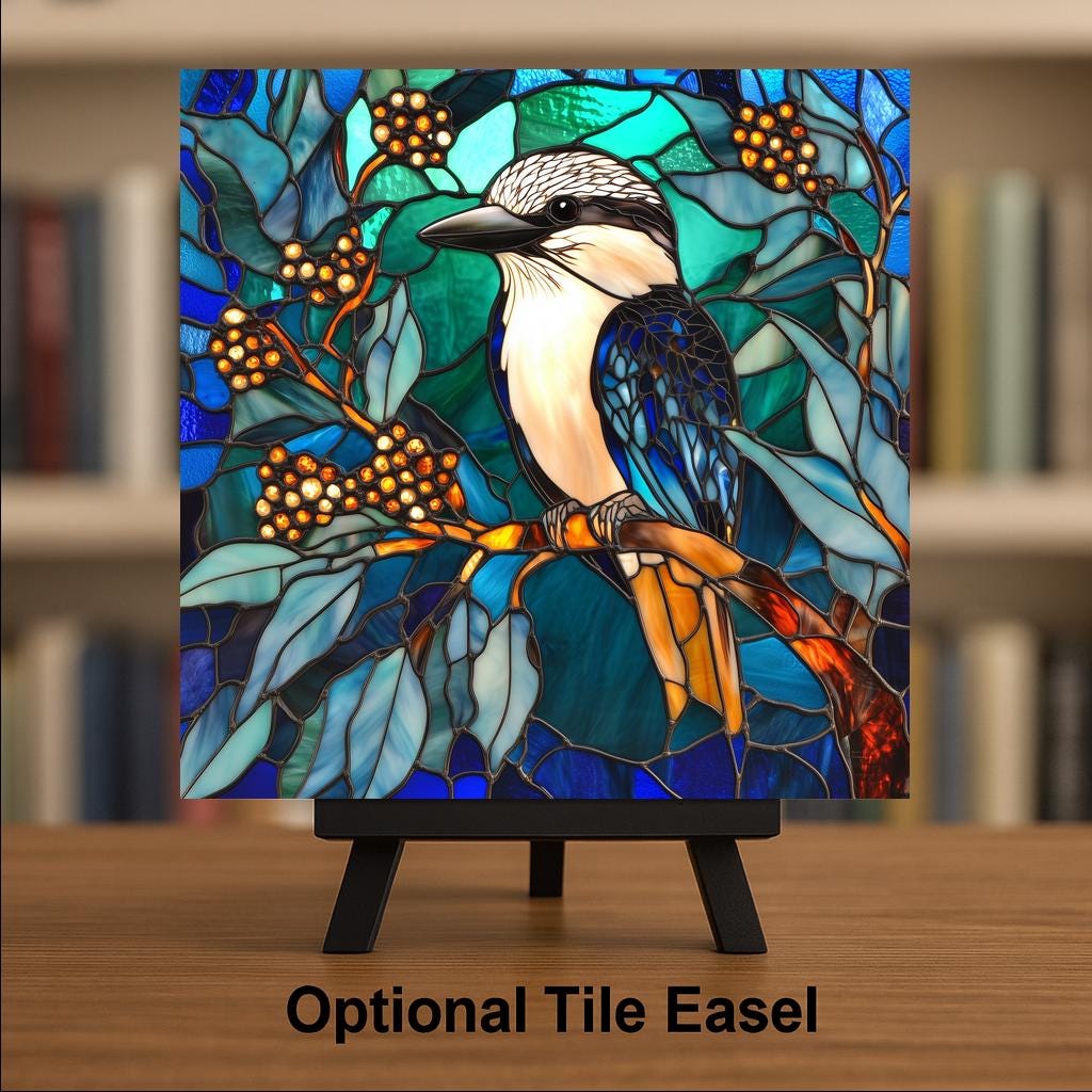 Kookaburra Wall Art Ceramic Tile Australia Gift Bird Lover Decor Australian Bird Art Wildlife Gift Nature Tile
