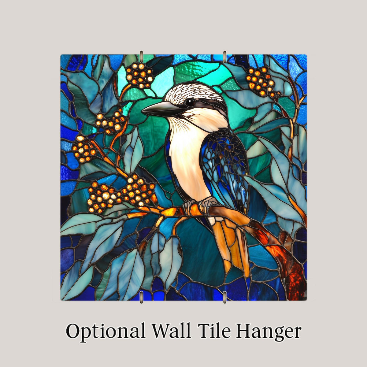 Kookaburra Wall Art Ceramic Tile Australia Gift Bird Lover Decor Australian Bird Art Wildlife Gift Nature Tile