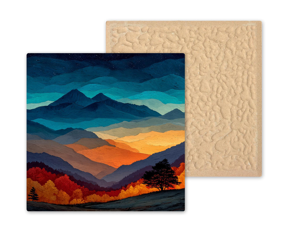 Great Smoky Mountains Wall Art Ceramic Tile Tennessee Gift National Park Decor Blue Ridge Nature Art Southern Home Gift