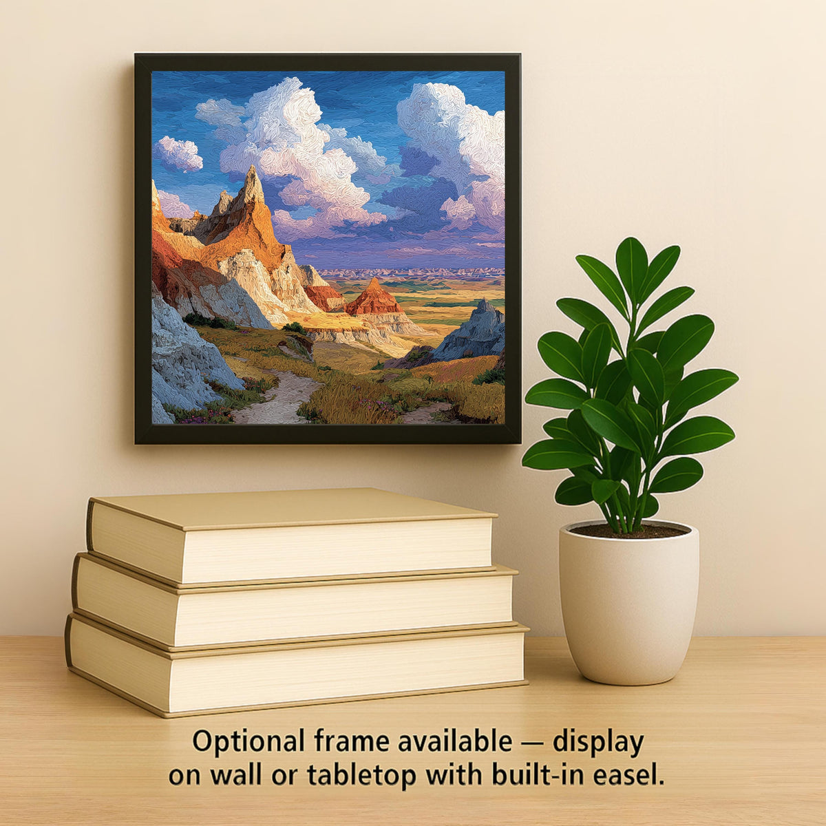 Badlands National Park Wall Art Ceramic Tile South Dakota Gift Prairie Nature Decor Place Identity Art Midwest Nature Gift