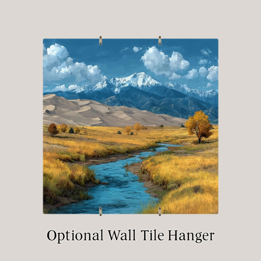 Great Sand Dunes Wall Art Ceramic Tile Colorado Gift National Park Decor Rocky Mountain Nature Art Place Identity Sand Art