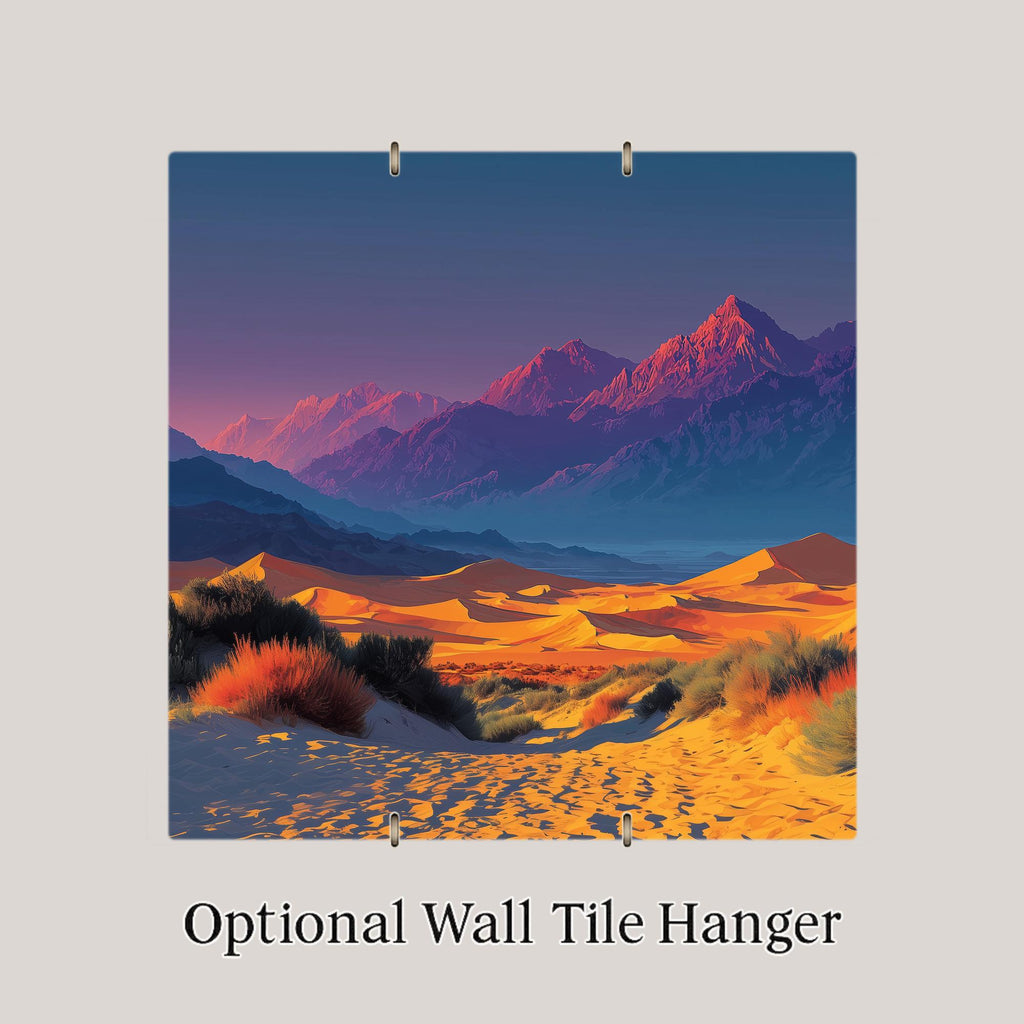 Death Valley Wall Art Ceramic Tile California Gift Southwest Decor Desert Dunes Nature Art Place Identity Badwater Art