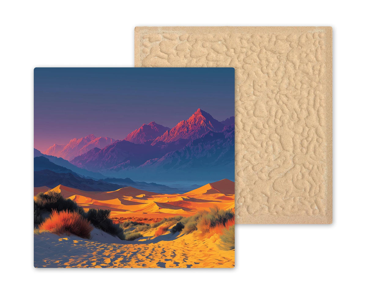 Death Valley Wall Art Ceramic Tile California Gift Southwest Decor Desert Dunes Nature Art Place Identity Badwater Art