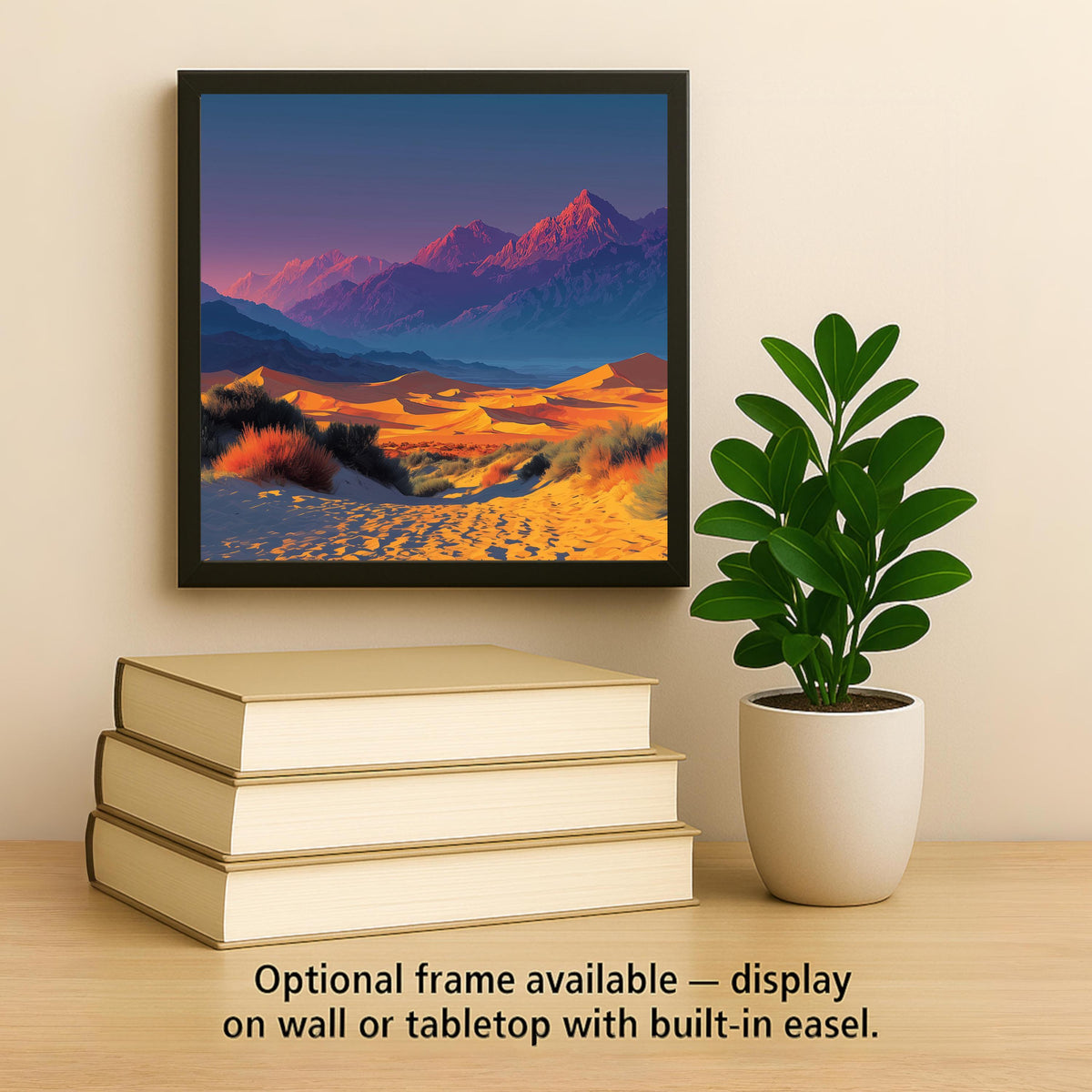 Death Valley Wall Art Ceramic Tile California Gift Southwest Decor Desert Dunes Nature Art Place Identity Badwater Art