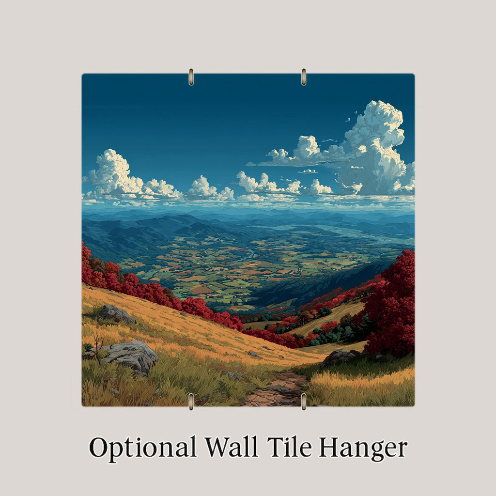 Shenandoah Valley Wall Art Ceramic Tile Virginia Gift National Park Blue Ridge Decor Skyline Drive Nature Art Place Identity