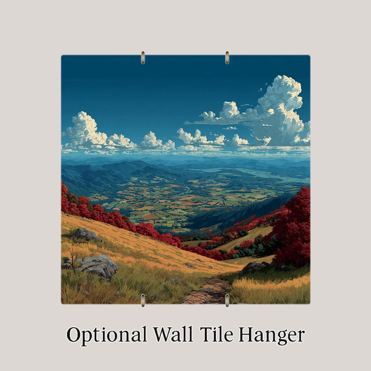 Shenandoah Valley Wall Art Ceramic Tile Virginia Gift National Park Blue Ridge Decor Skyline Drive Nature Art Place Identity
