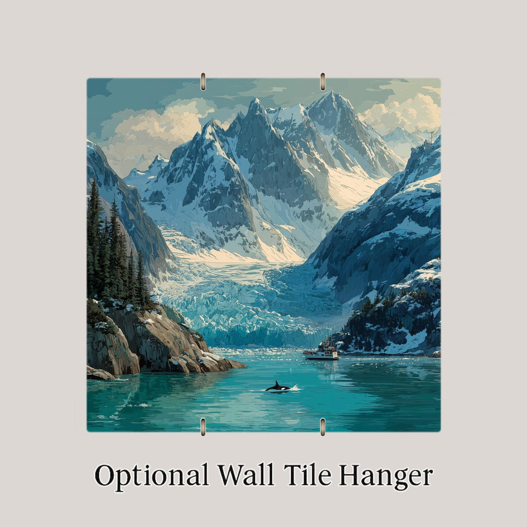 Kenai Fjords Wall Art Ceramic Tile Alaska Gift National Park Glacier Decor Tidewater Nature Art Place Identity Wildlife Gift