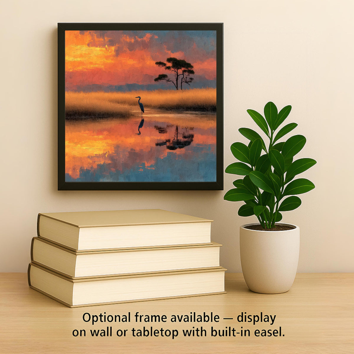 Everglades National Park Wall Art Ceramic Tile Florida Gift Wetlands Decor Great Blue Heron Nature Art Place Identity Gift