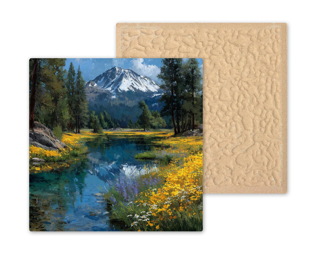 Lassen Volcanic National Park Wall Art Ceramic Tile California Gift Volcano Decor Geothermal Nature Art Place Identity Gift