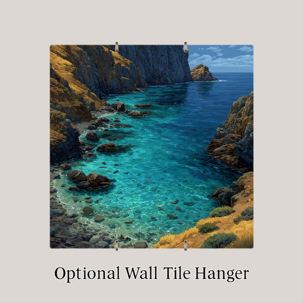 Channel Islands Wall Art Ceramic Tile California Gift National Park Coastal Decor Island Wilderness Nature Art Place Identity