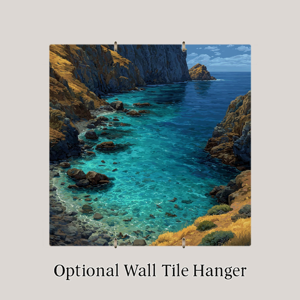 Channel Islands Wall Art Ceramic Tile California Gift National Park Coastal Decor Island Wilderness Nature Art Place Identity