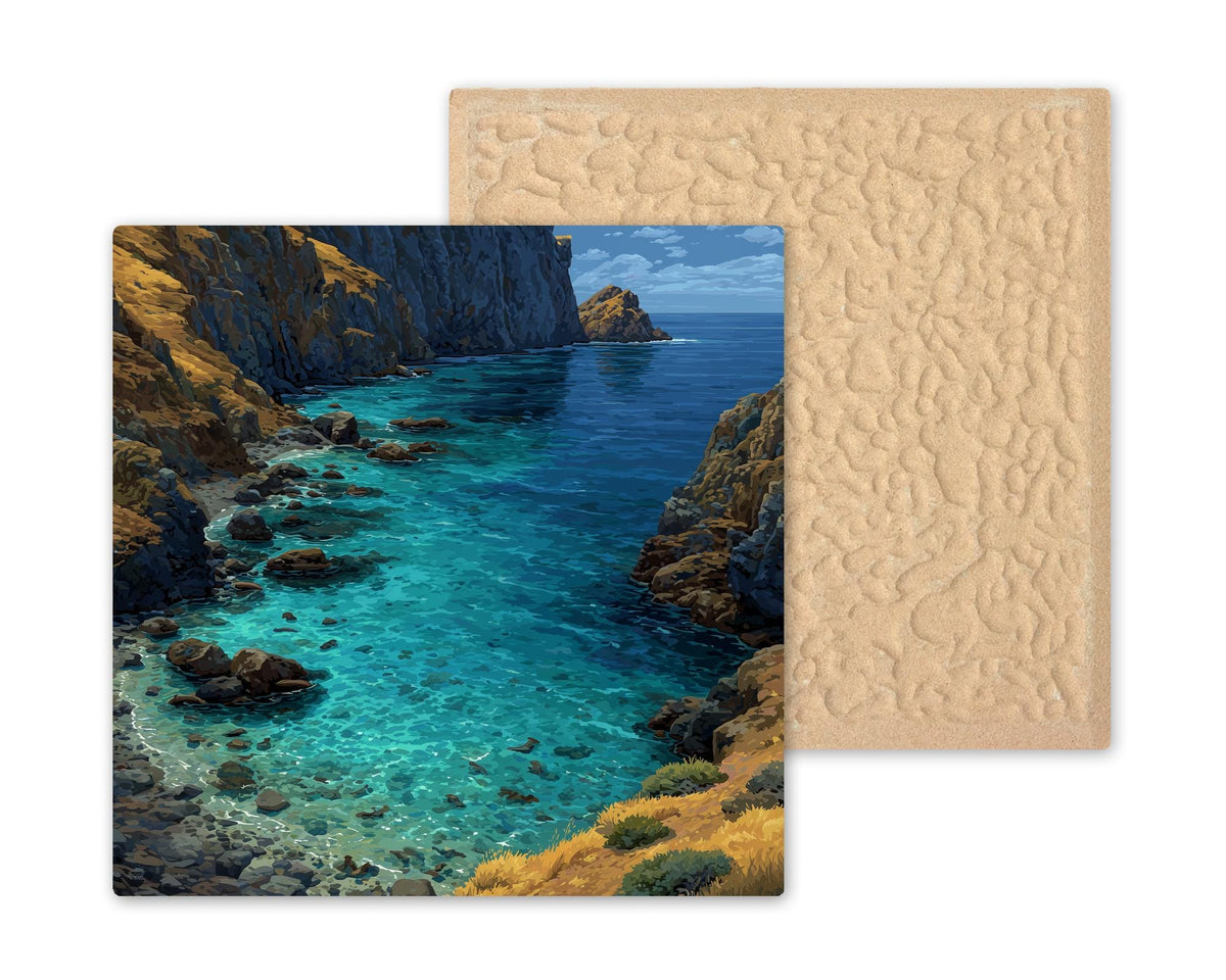 Channel Islands Wall Art Ceramic Tile California Gift National Park Coastal Decor Island Wilderness Nature Art Place Identity