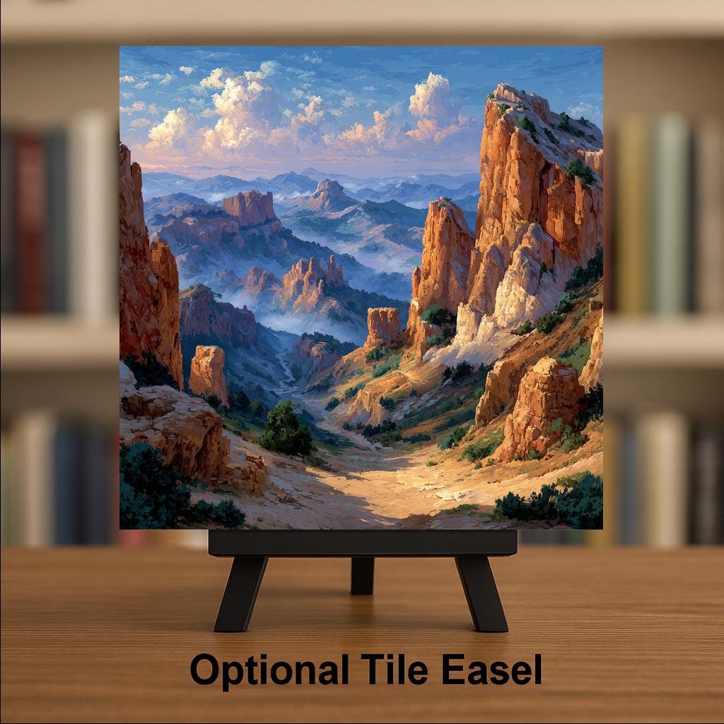 Bryce Canyon Wall Art Ceramic Tile Utah Gift National Park Decor Sunrise Hoodoo Nature Art Place Identity Gift