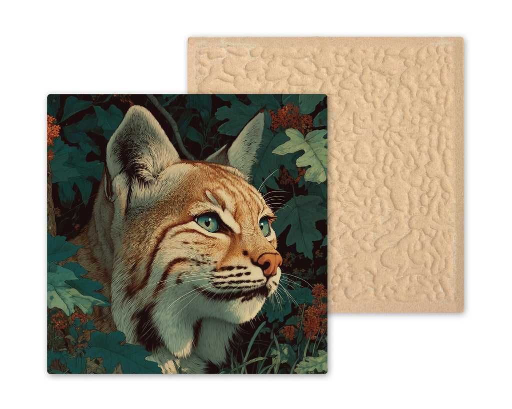 Bobcat Wall Art Ceramic Tile Woodland Gift Wildlife Nature Art Cabin Decor Wild Cat Lover Nature Gift Southwest