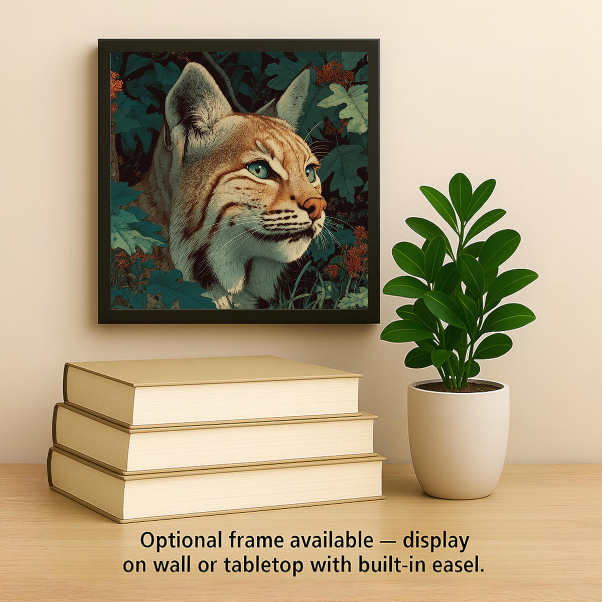 Bobcat Wall Art Ceramic Tile Woodland Gift Wildlife Nature Art Cabin Decor Wild Cat Lover Nature Gift Southwest