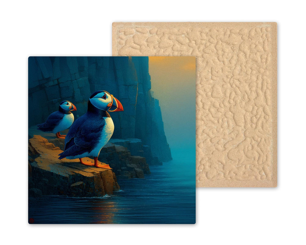 Puffin Wall Art Ceramic Tile Iceland Gift Travel Decor Coastal Bird Art Place Identity Nature Gift Birdwatcher Art
